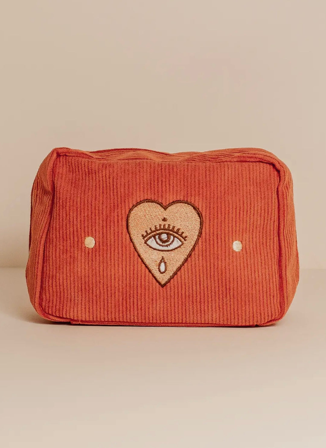Jamila Accessories Corduroy Makeup Bag In Rust