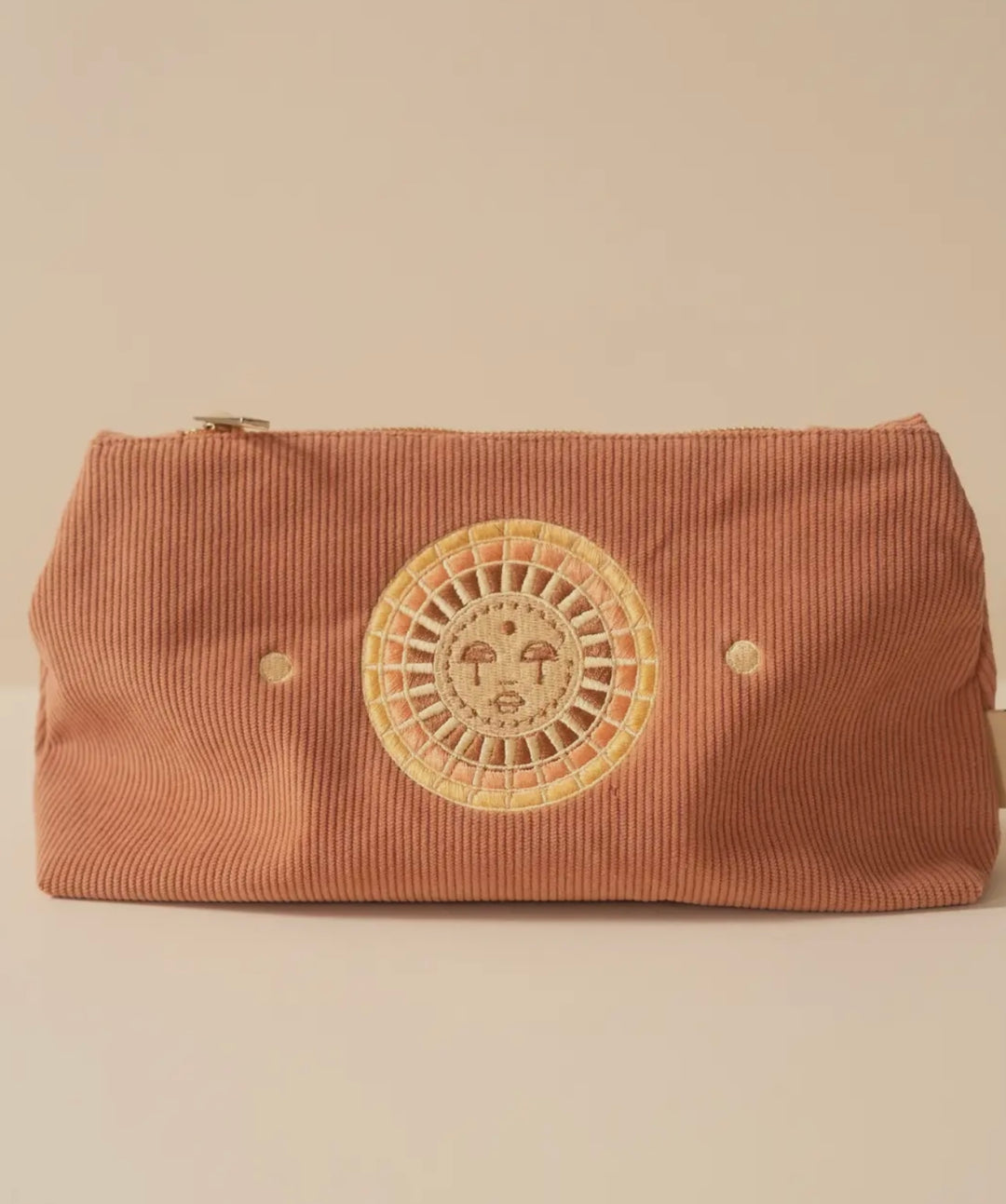 Jamila Accessories Medium Corduroy Pouch In Dusty Pink