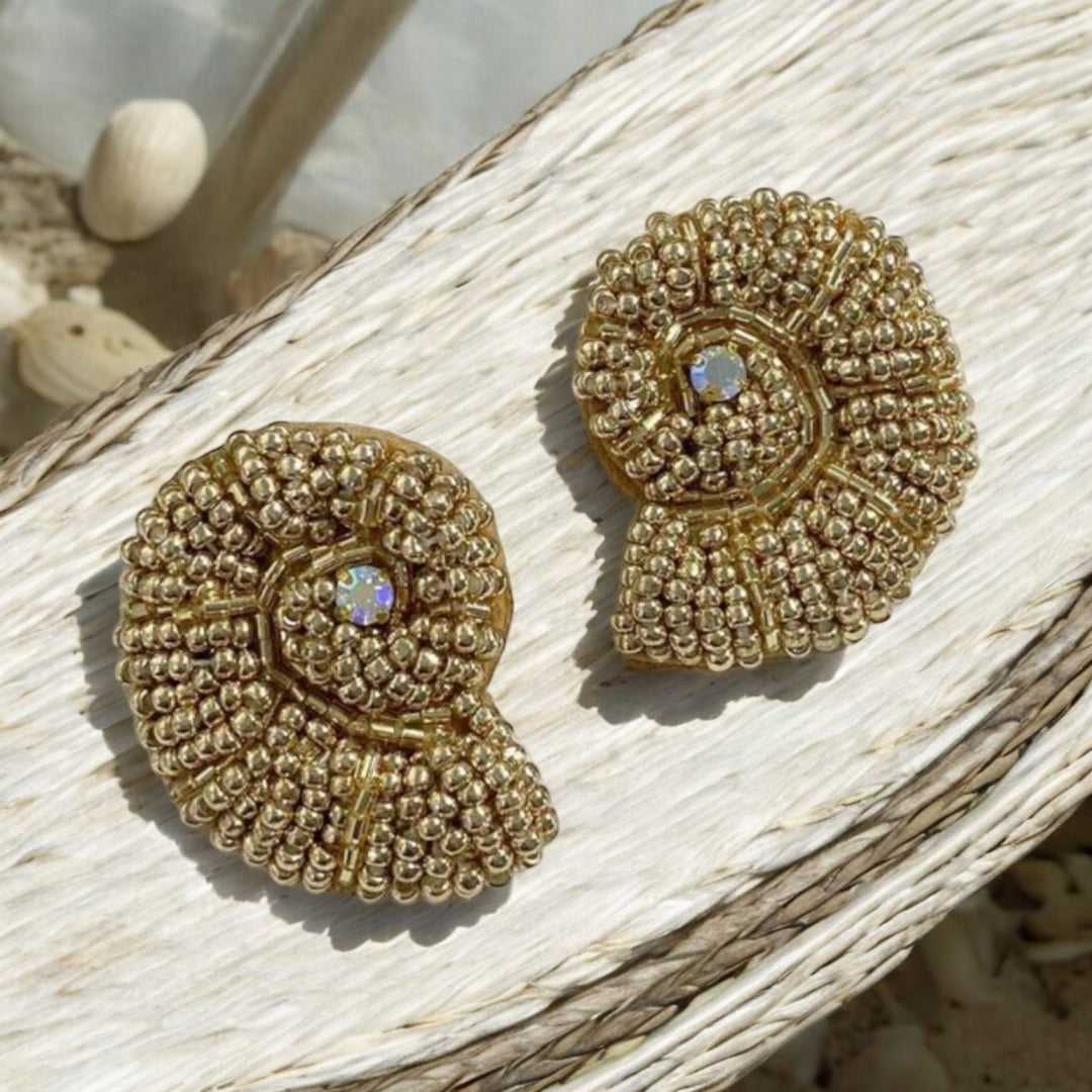 Jamila Accessories Hawaiian Conch Beaded Earrings